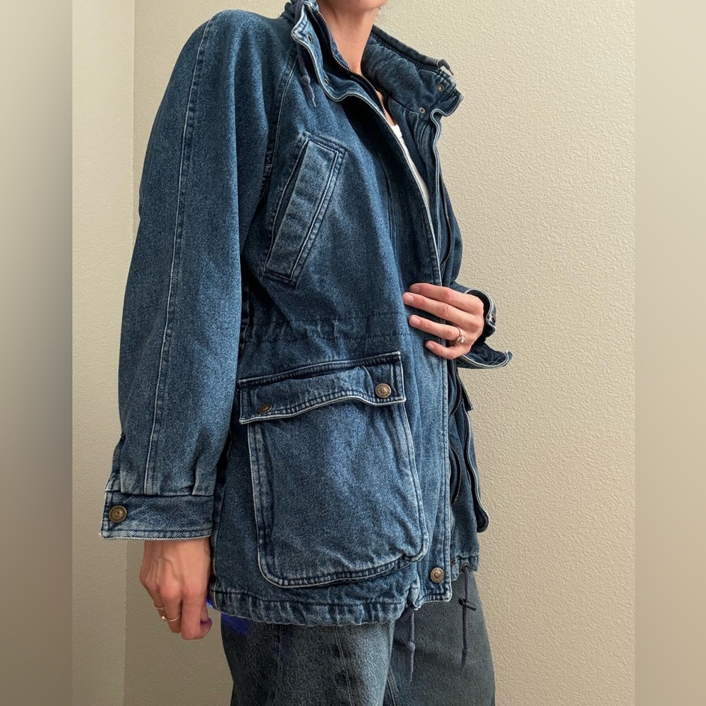 Vintage Pacific Trails Flannel Lined Denim Coat - Picture 5 of 8